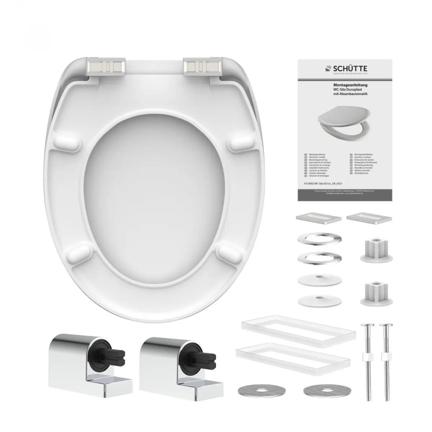 Schütte 82100-A - WC-Sitz WHITE, SoftClose, Duroplast