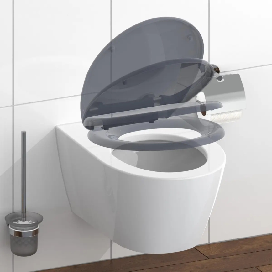 Schütte 82304-A - WC-Sitz ANTHRAZIT, Duroplast, mit SoftClose