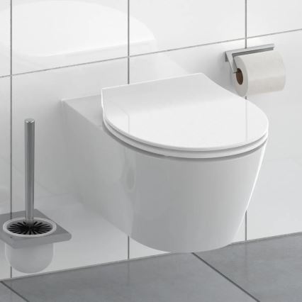 Schütte 82700 - Toilettensitz SLIM WHITE mit SoftClose, Duroplast