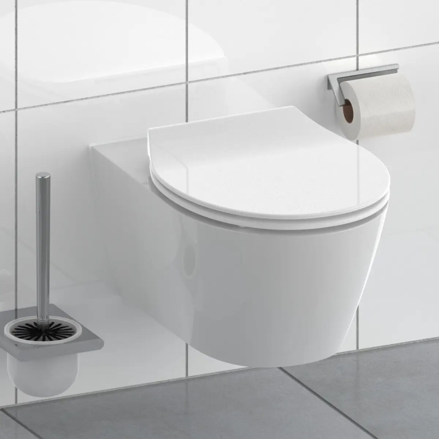 Schütte 82700 - Toilettensitz SLIM WHITE mit SoftClose, Duroplast