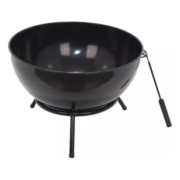 Schwarzes tragbares Holzfeuerstelle 57x30 cm