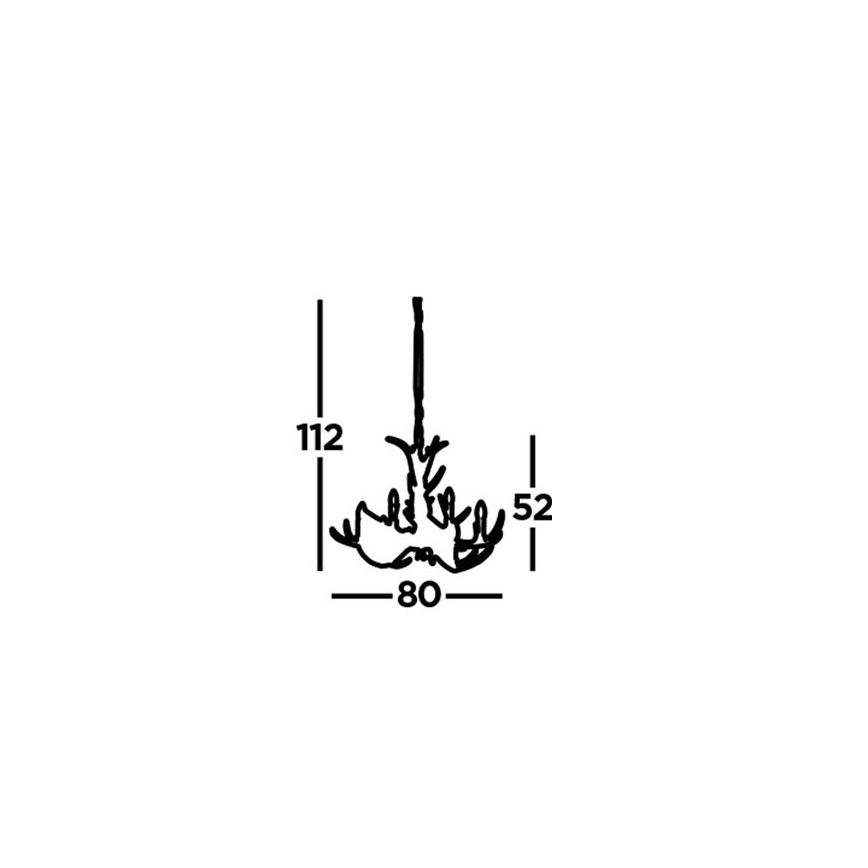 Searchlight - Kronleuchter an Kette STAG 6xE14/7W/230V Geweih