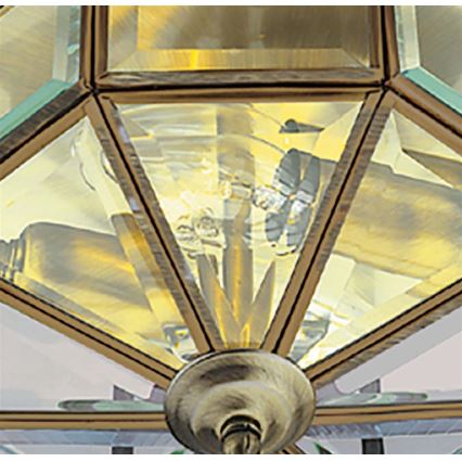 Searchlight - Deckenleuchte FLUSH 2xE14/60W/230V Messing