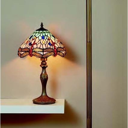 Searchlight - Tiffany Tischlampe DRAGONFLY 1xE27/60W/230V