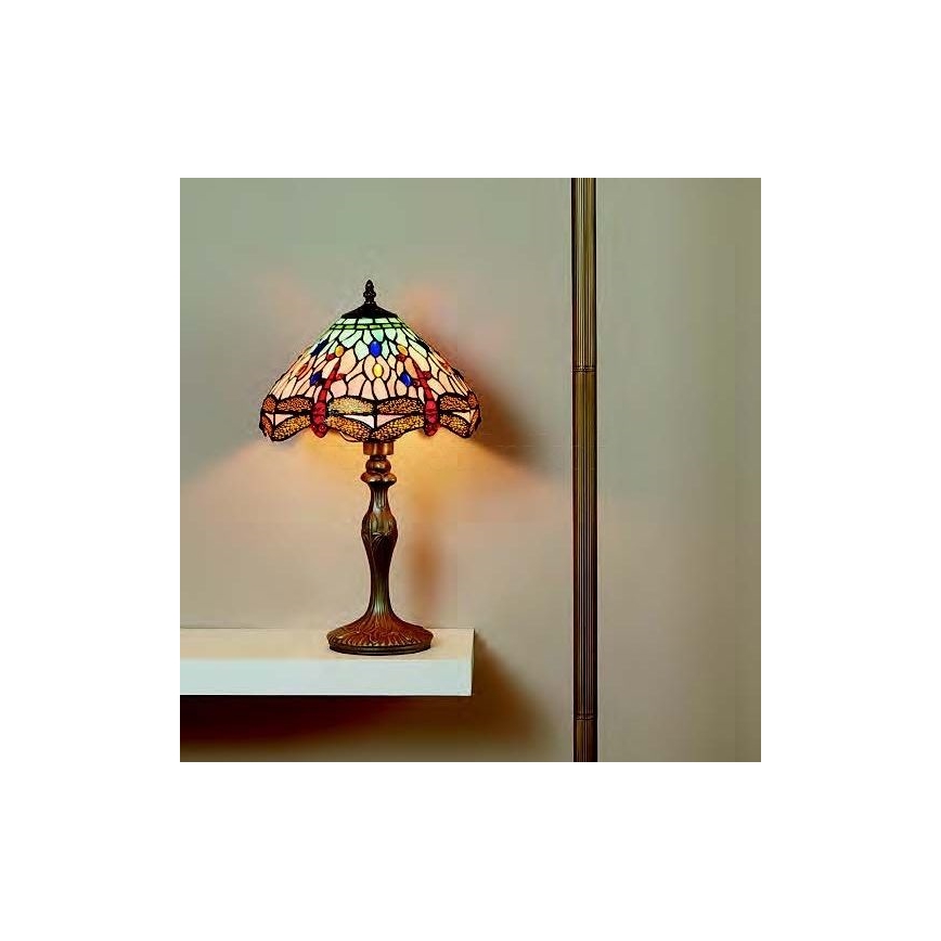 Searchlight - Tiffany Tischlampe DRAGONFLY 1xE27/60W/230V