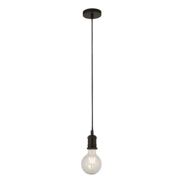 Searchlight - Pendelleuchte an Drahtseil SUSPENSION 1xE27/60W/230V schwarz