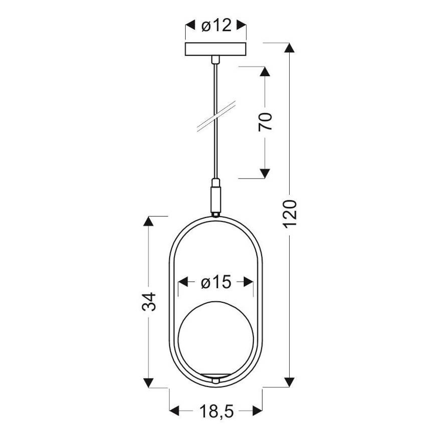 Deckenleuchte an Kabel CORDEL 1xG9/28W/230V schwarz