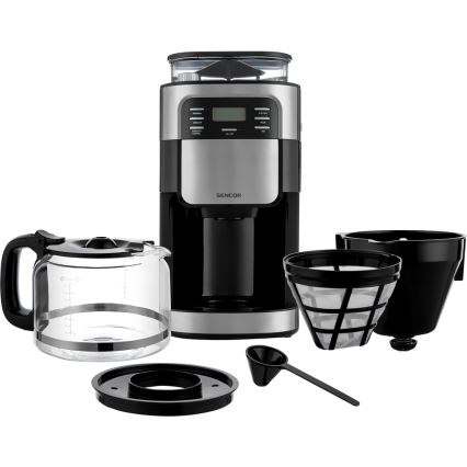 Sencor - Filterkaffeemaschine 1,5 l mit LCD-Display 900W/230V