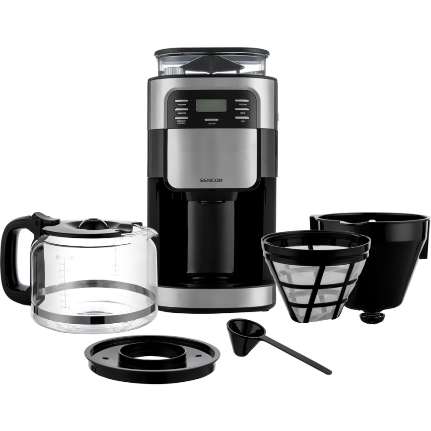 Sencor - Filterkaffeemaschine 1,5 l mit LCD-Display 900W/230V