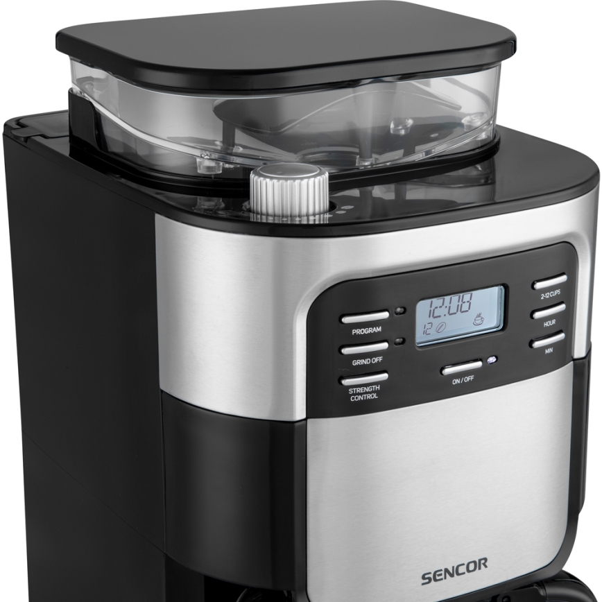 Sencor - Filterkaffeemaschine 1,5 l mit LCD-Display 900W/230V