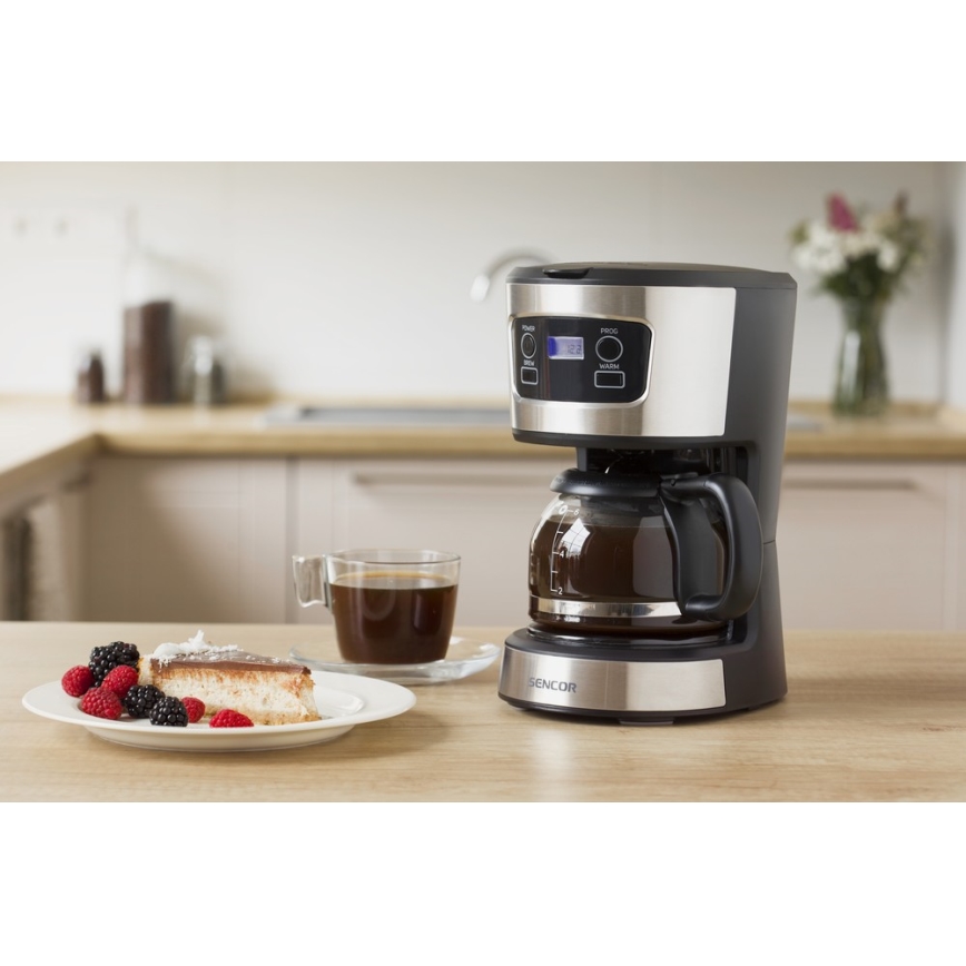 Sencor - Filterkaffeeautomat mit LCD-Display 700W/230V
