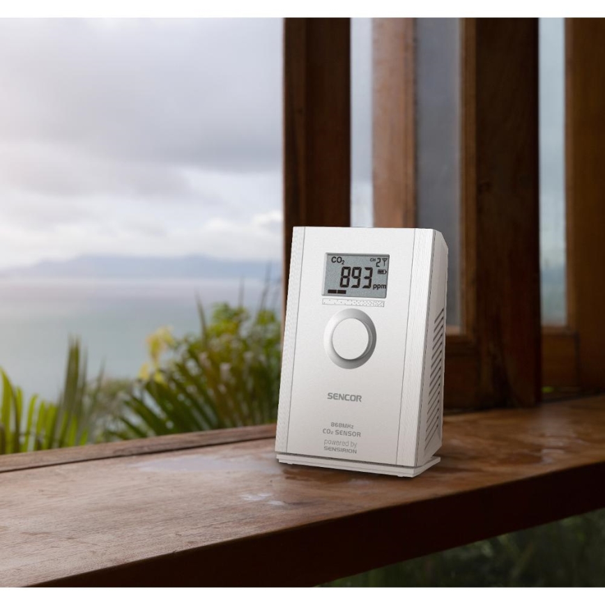 Sencor - Kabelloser CO2-Sensor 5V/3xAA 2000 mAh