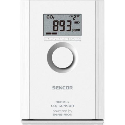 Sencor - Kabelloser CO2-Sensor 5V/3xAA 2000 mAh