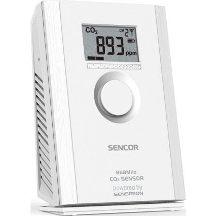 Sencor - Kabelloser CO2-Sensor 5V/3xAA 2000 mAh