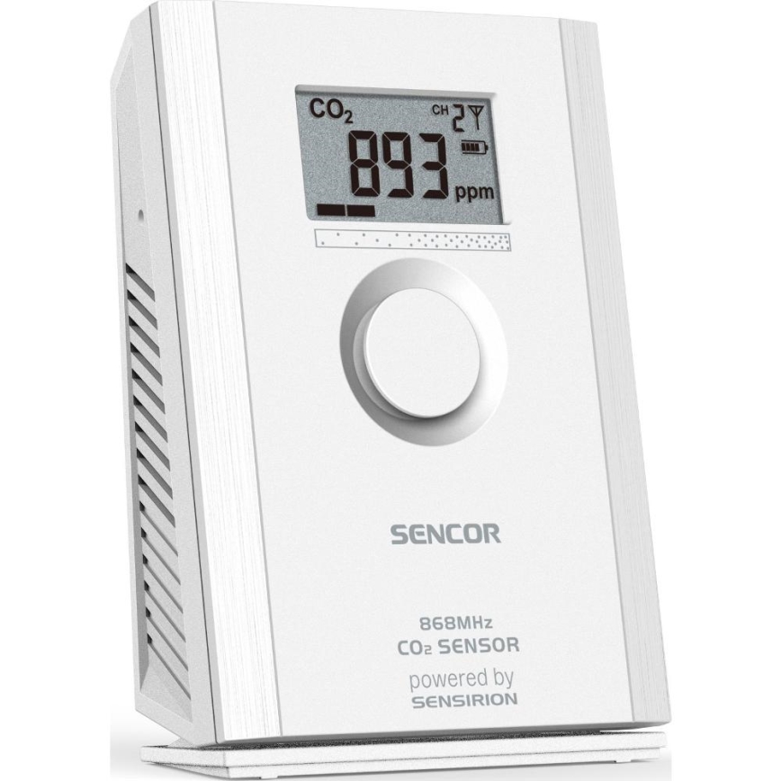 Sencor - Kabelloser CO2-Sensor 5V/3xAA 2000 mAh