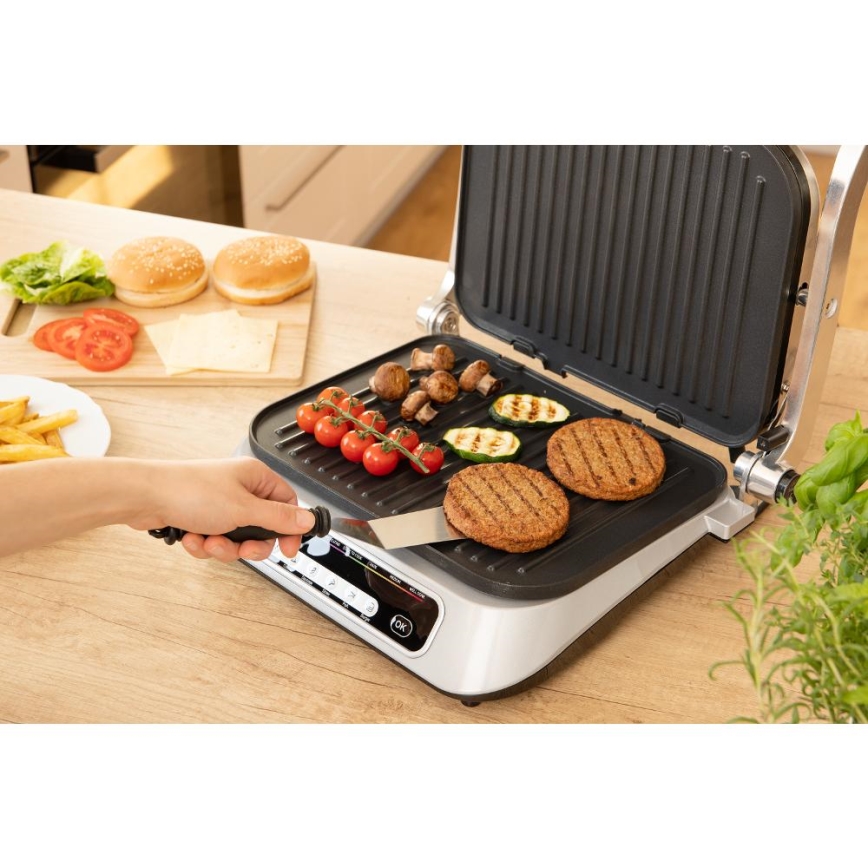 Sencor - Kontaktgrill 2100W/230V matt Chrom