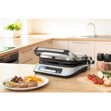 Sencor - Kontaktgrill 2100W/230V matt Chrom