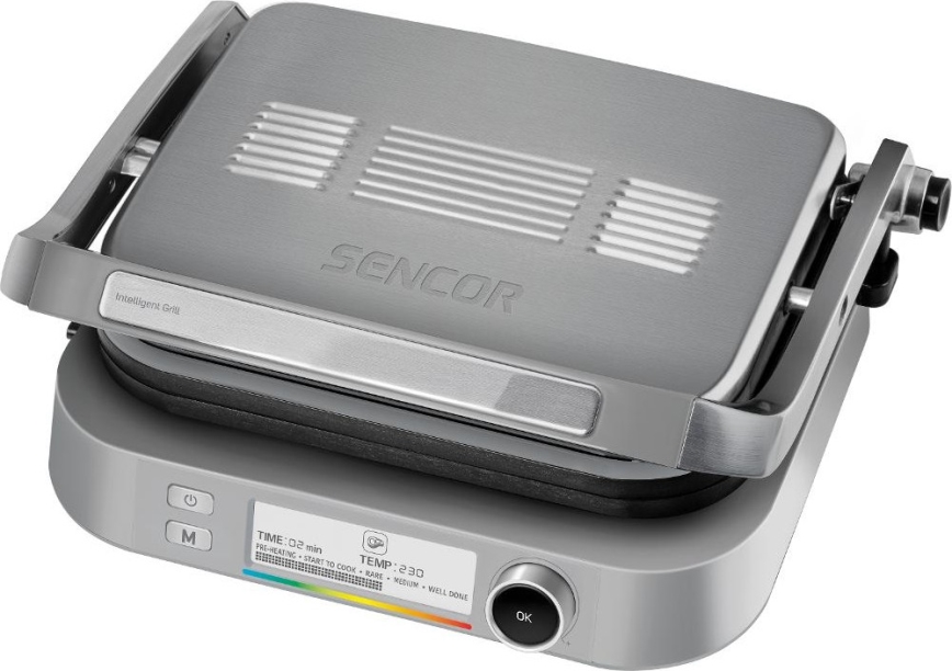 Sencor - Kontaktgrill 2100W/230V matt Chrom