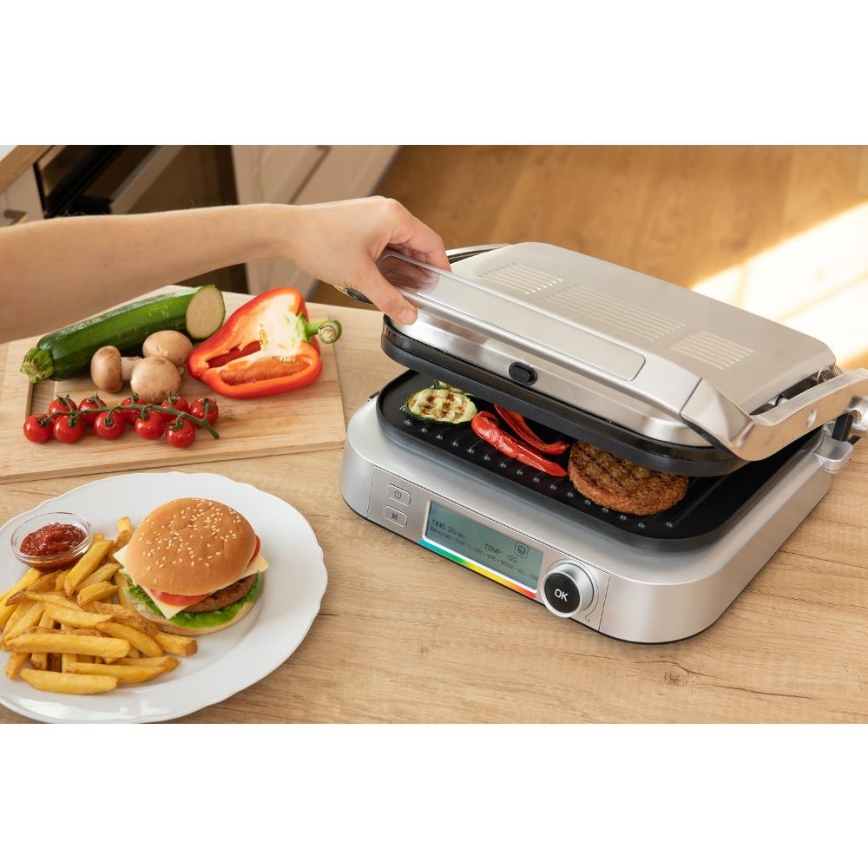 Sencor - Kontaktgrill 2100W/230V matt Chrom