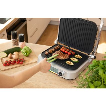 Sencor - Kontaktgrill 2100W/230V matt Chrom