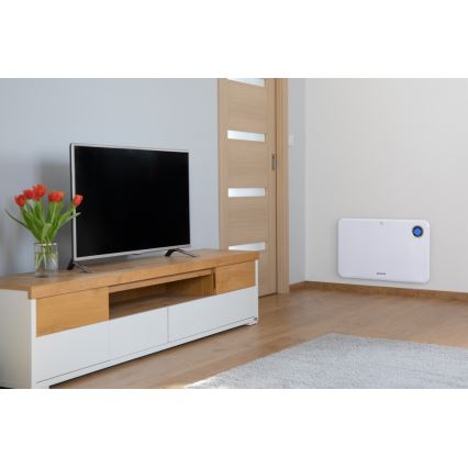 Sencor - Konvektionsheizer mit LCD-Display und Thermostat 750W/1500W/230V IP24
