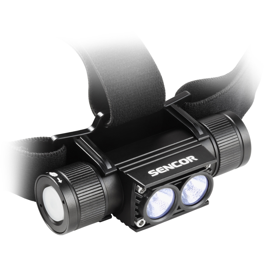 Sencor - LED wiederaufladbare Aluminium Stirnlampe LED/5W/2600 mAh IP65