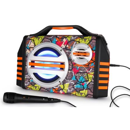 Sencor - LED kabelloser Kinderlautsprecher mit Mikrofon 30W 1800 mAh