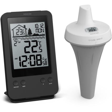 Sencor - Messstation mit kabellosem Schwimmsensor für den Pool 2xAA + 2xAA IPX7