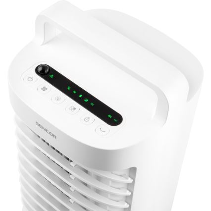 Sencor - Mobiler Luftkühler mit LED-Display 3in1 45W/230V Weiß + Fernbedienung