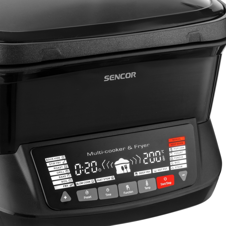 Sencor - Multifunktionsbratpfanne mit Zubehör 1800W/230V 18 Funktionen 4,8l