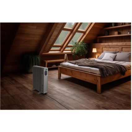 Sencor - Ölradiator mit 11 Rippen 1000/2300W/230V weiß + Fernbedienung