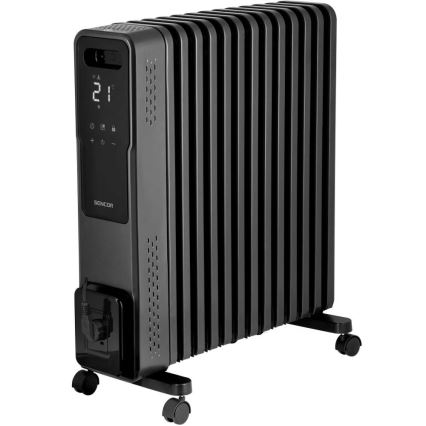 Sencor - Ölradiator mit 13 Heizrippen, 1000/1500/2730 W, 230 V, Wi-Fi, schwarz