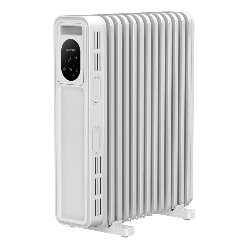 Sencor - Ölradiator mit 13 Rippen 1000/2500W/230V weiß + Fernbedienung