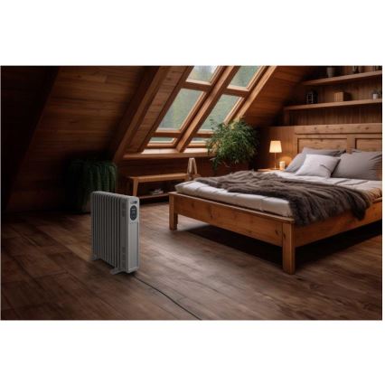 Sencor - Ölradiator mit 13 Rippen 1000/2500W/230V weiß + Fernbedienung