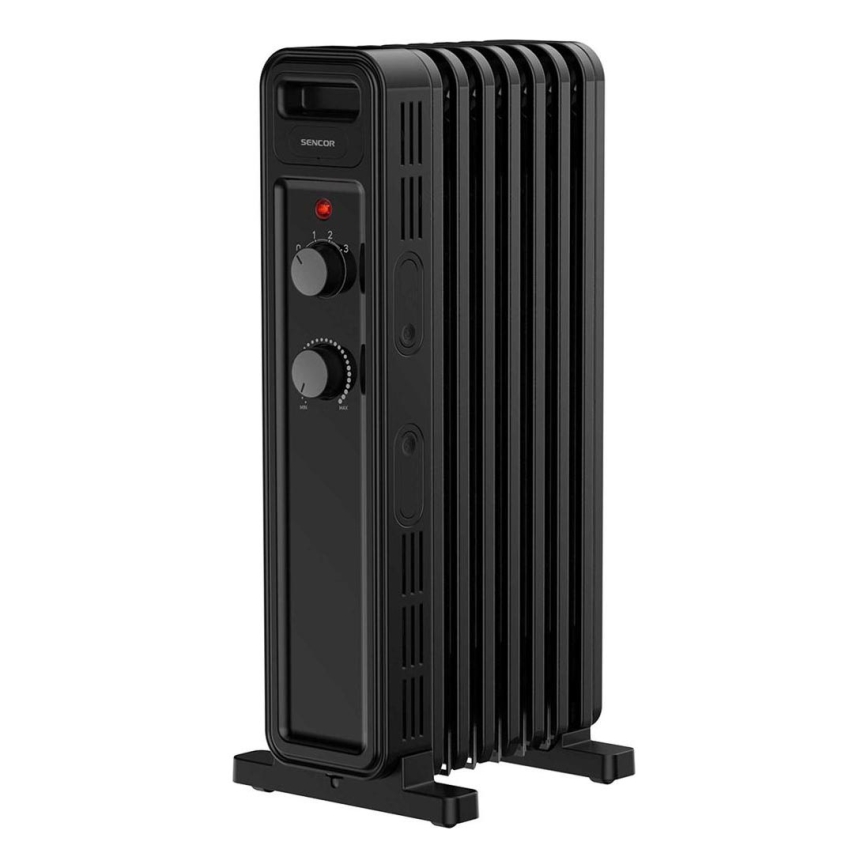 Sencor - Ölradiator mit 7 Heizrippen 600/900/1500W/230V schwarz