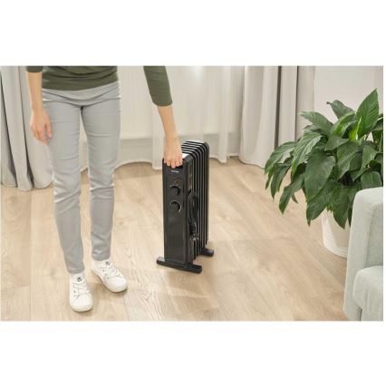 Sencor - Ölradiator mit 7 Heizrippen 600/900/1500W/230V schwarz
