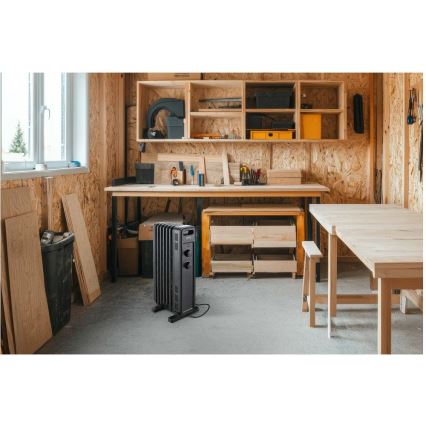 Sencor - Ölradiator mit 7 Heizrippen 600/900/1500W/230V schwarz