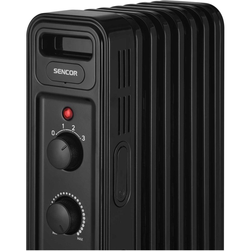 Sencor - Ölradiator mit 7 Heizrippen 600/900/1500W/230V schwarz
