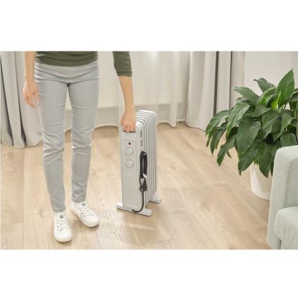 Sencor - Ölradiator mit 7 Rippen 600/900/1500W/230V weiß