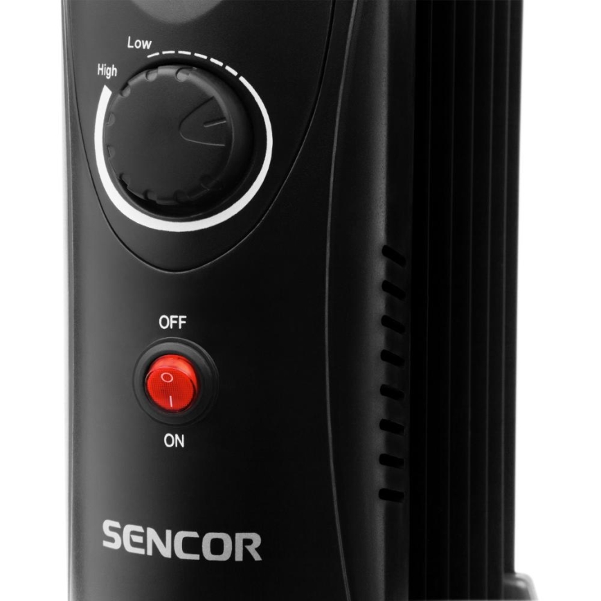 Sencor - Ölradiator mit 7 Rippen 700W/230V schwarz