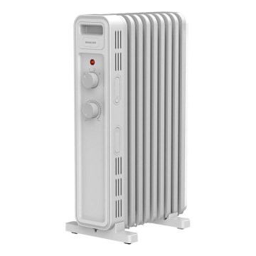 Sencor - Ölradiator mit 9 Rippen, 3 Heizstufen 800/1200/2000W/230V, weiß