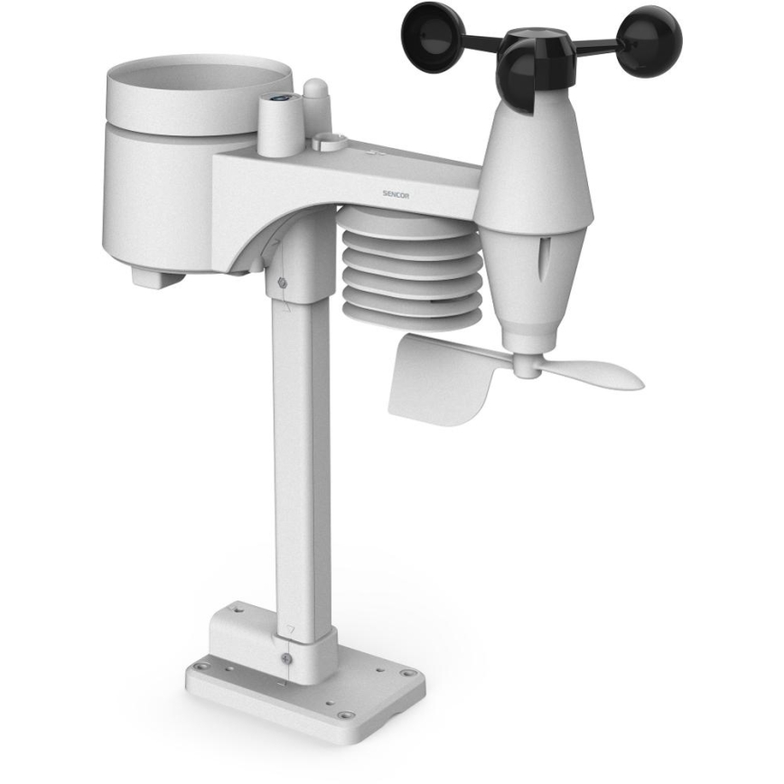 Sencor - Professionelle Wetterstation mit Farb-LCD-Display und Wecker 5V/1xCR2032 + 3xAA Wi-Fi