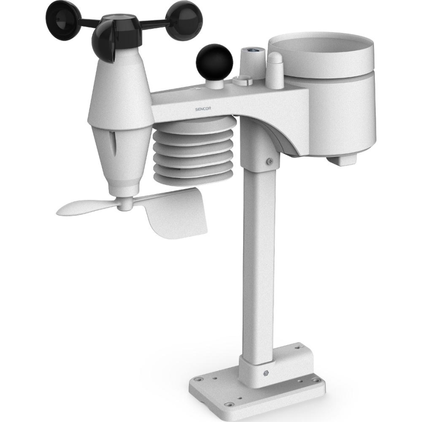 Sencor - Profi-Wetterstation mit Farb-LCD-Anzeige und Wecker 5V/1xCR2032 + 3xAA