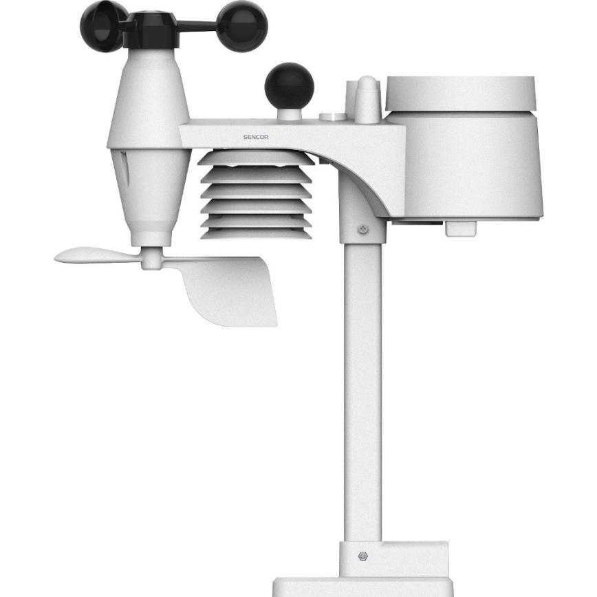 Sencor - Profi-Wetterstation mit Farb-LCD-Anzeige und Wecker 5V/1xCR2032 + 3xAA