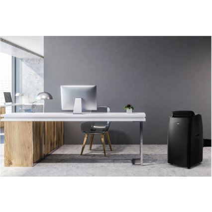 Sencor - Intelligente mobile Klimaanlage 4in1 inklusive komplettem Zubehör 900W/230V 9000 BTU Wi-Fi schwarz + Fernbedienung