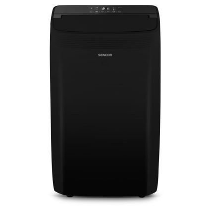 Sencor - Intelligente mobile Klimaanlage 4in1 inklusive komplettem Zubehör 900W/230V 9000 BTU Wi-Fi schwarz + Fernbedienung