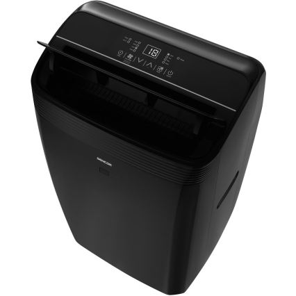 Sencor - Intelligente mobile Klimaanlage 4in1 inklusive komplettem Zubehör 900W/230V 9000 BTU Wi-Fi schwarz + Fernbedienung