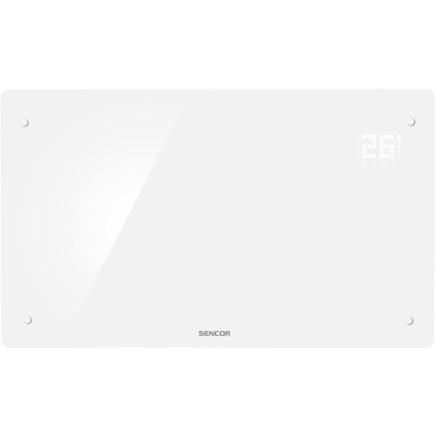 Sencor - Intelligenter elektrischer Direktheizer/Konvektor 2000W/230V IP24 WLAN weiß + Fernbedienung