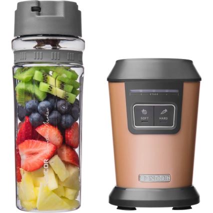 Sencor - Smoothie-Mixer mit Zubehör 800W/230V kupferfarben