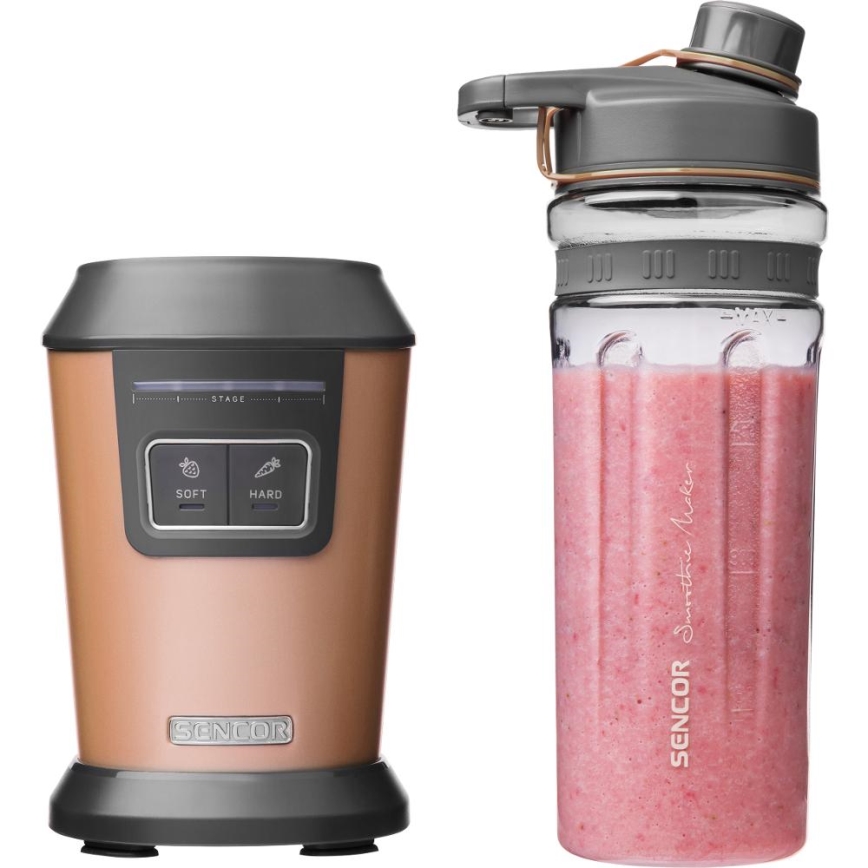 Sencor - Smoothie-Mixer mit Zubehör 800W/230V kupferfarben